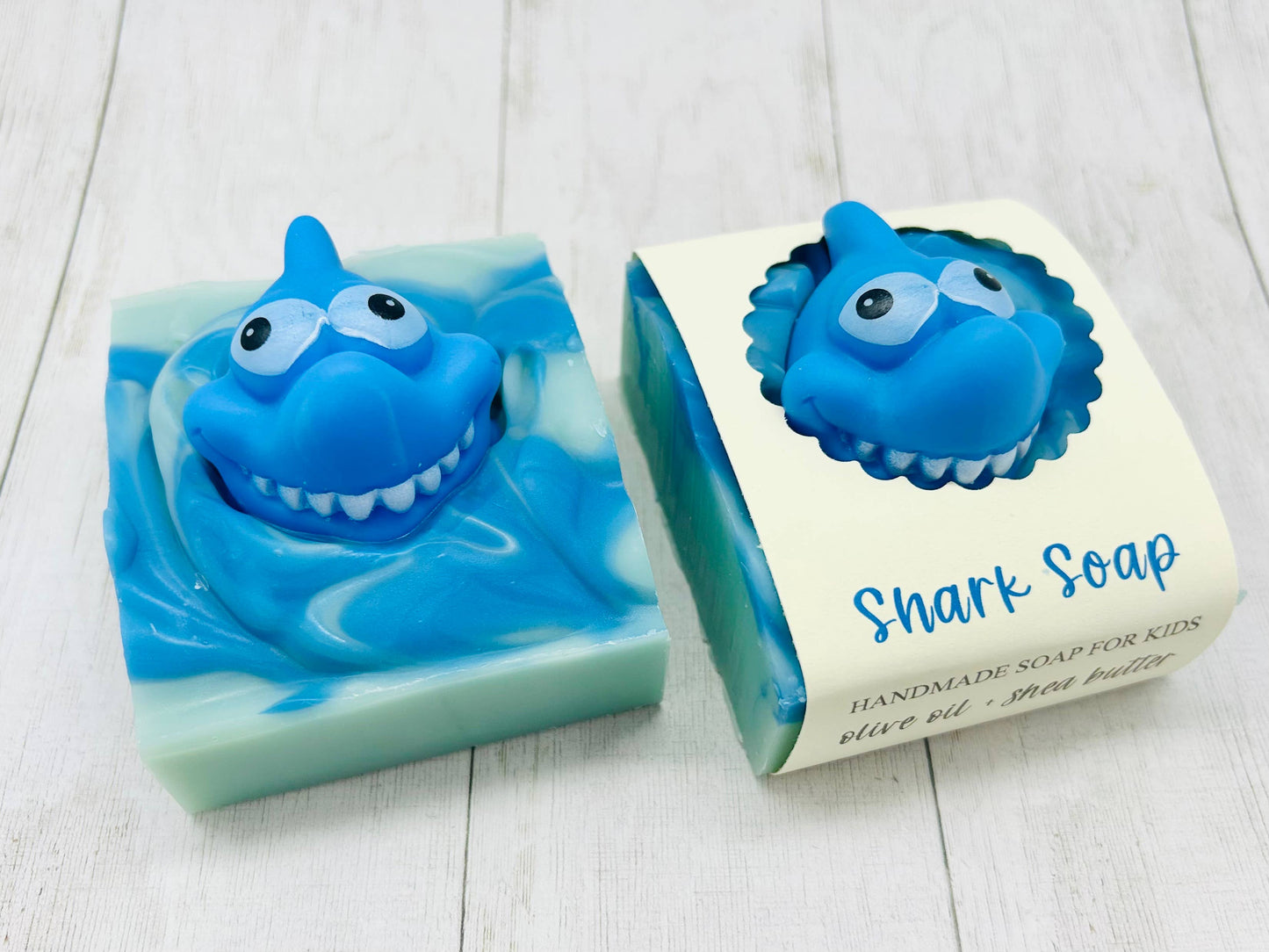 Shark Handmade Soap Bar for Kids VEGAN COLD PROCESS: Scented