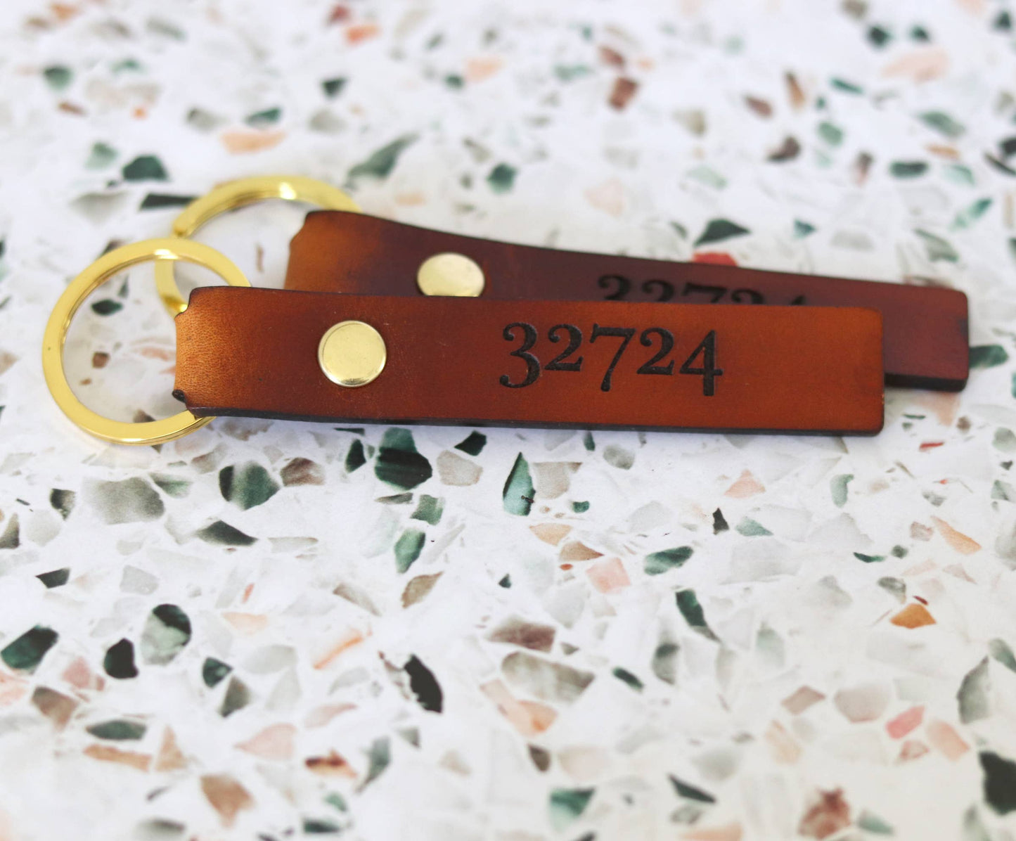  Leather Anna Maria Zip Code 32416  Keychain