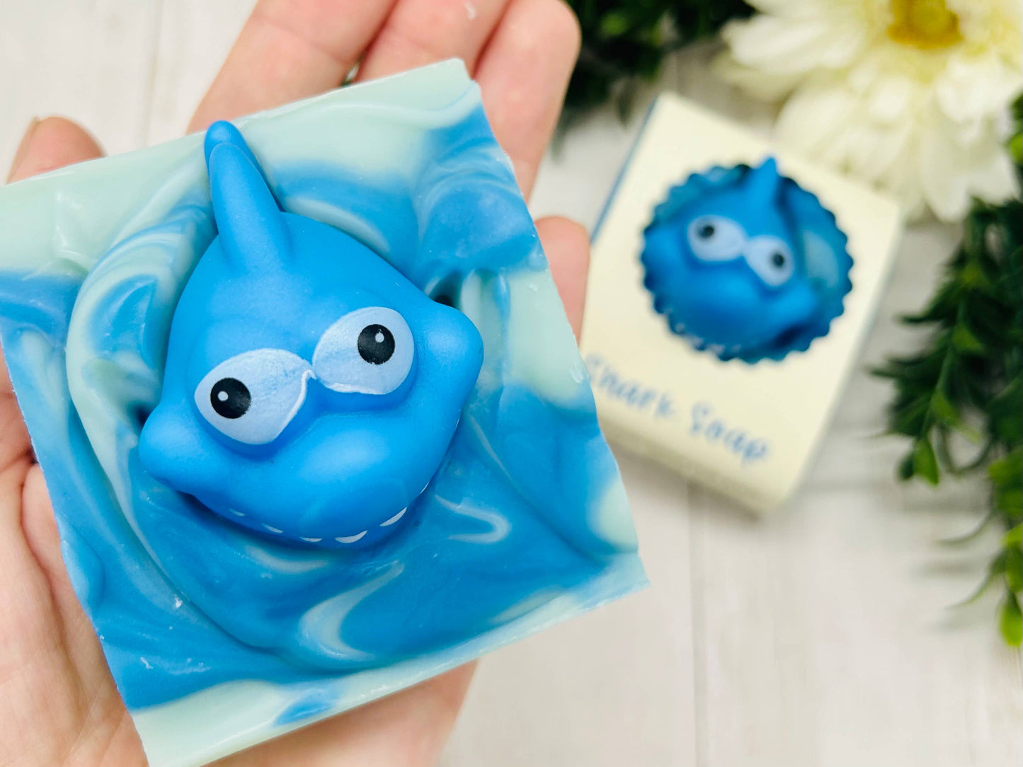 Shark Handmade Soap Bar for Kids VEGAN COLD PROCESS: Scented