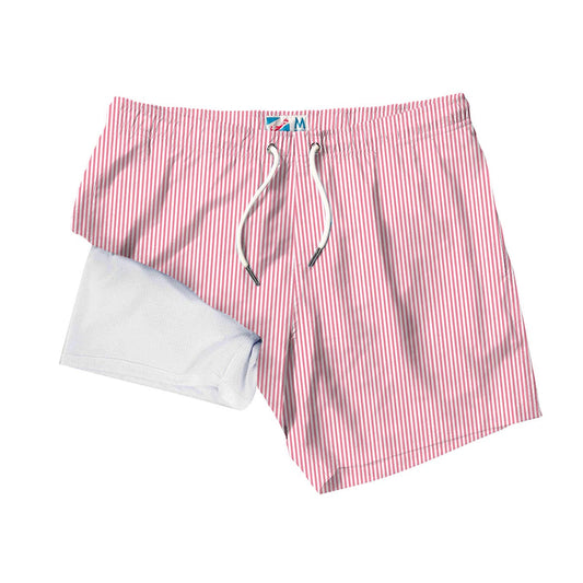 Red - Seersucker with Liner: M