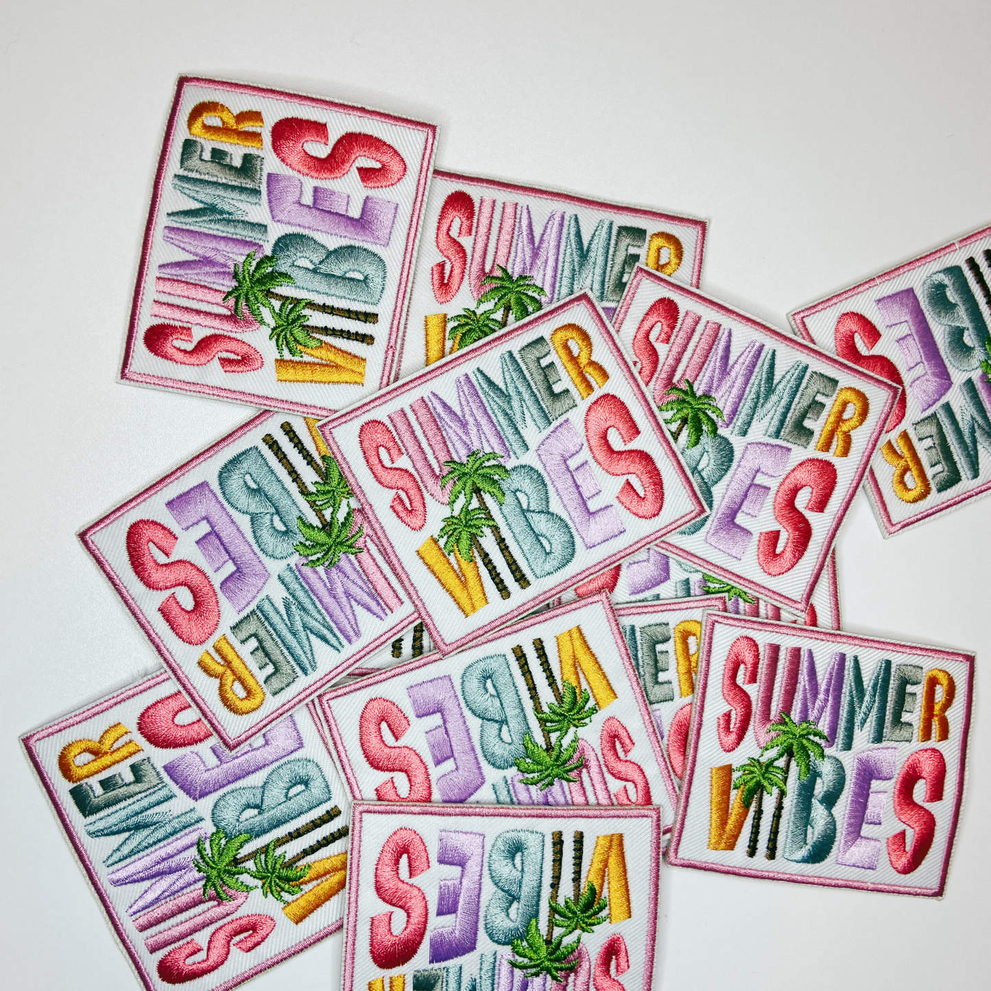 3" Summer Vibes  -  Embroidered Hat Patch: Embroidered Patch