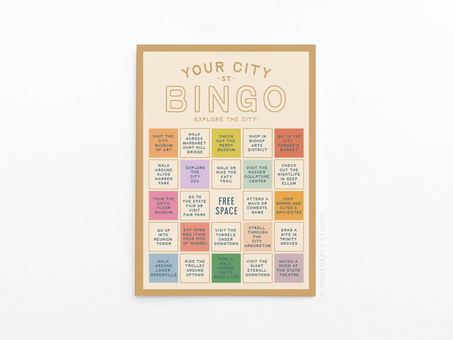 Custom City Explorer Bingo Card: Blue / Works for me!