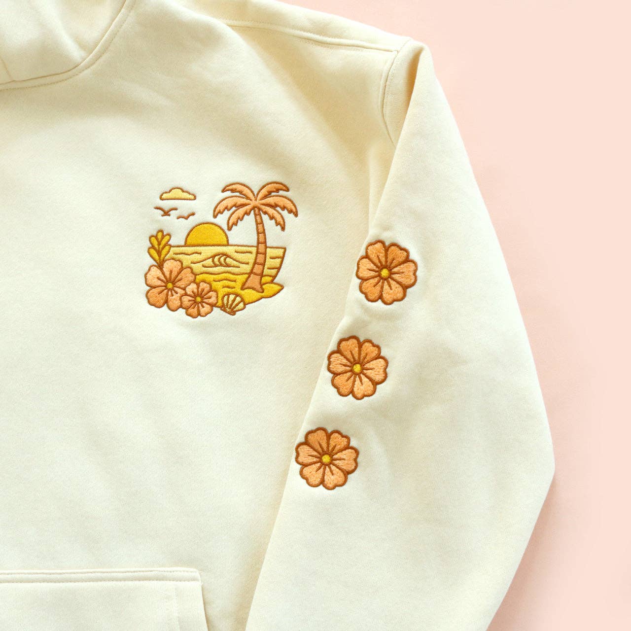 Sunset Embroidered Hoodie: Medium