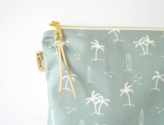 Palms Water Resistant PUL Wet / Dry Bag - Teal