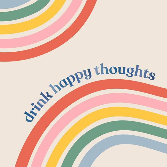 Funny Cocktail Napkins | Drink Happy Thoughts - Foil - 20ct