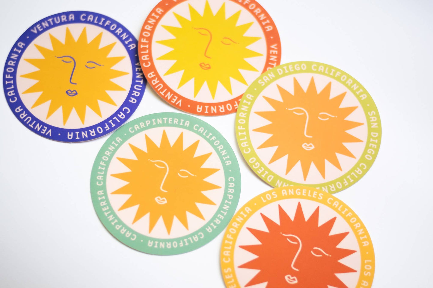 Custom City and State Vinyl Stickers: Teal