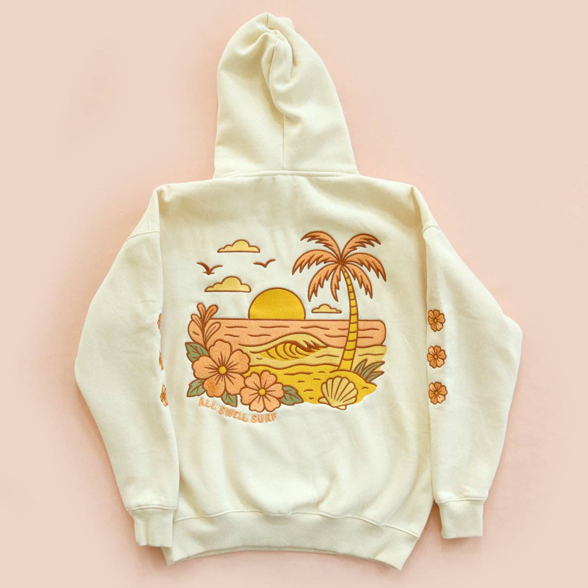Sunset Embroidered Hoodie: Small