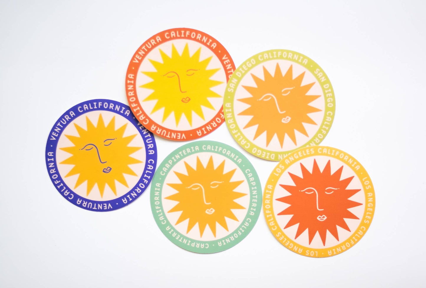 Custom City and State Vinyl Stickers: Teal