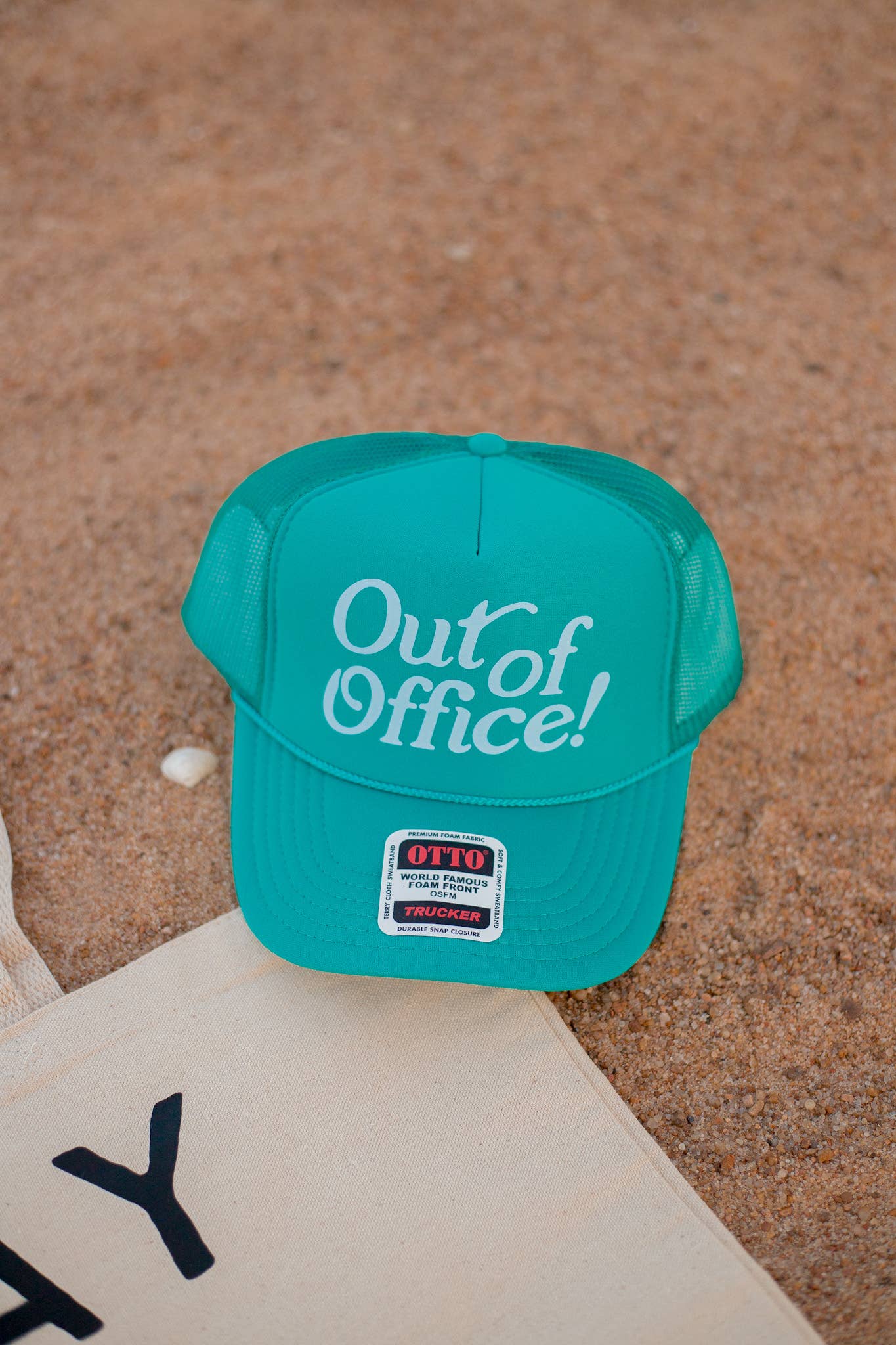 Out Of Office Trucker Hat- Teal