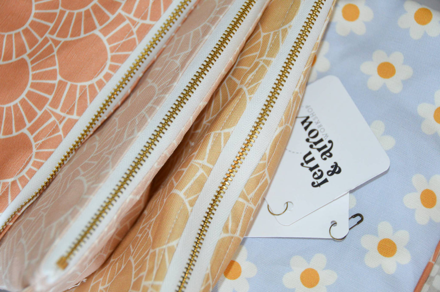 Water Resistant PUL Wet / Dry Bag - Mosaic Sun: Rust