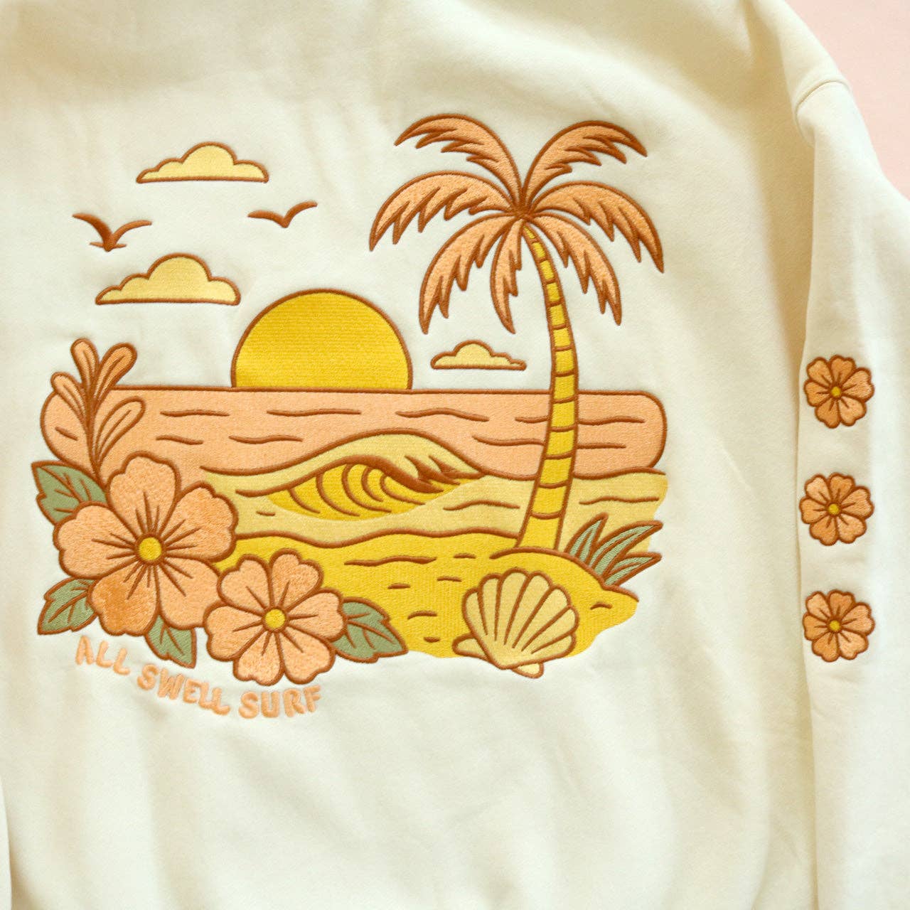 Sunset Embroidered Hoodie: Medium