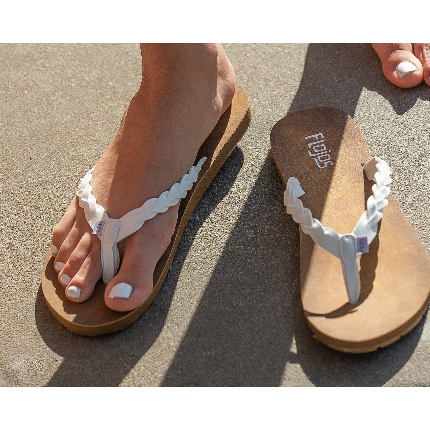 Navida —  Women's Sandal: White/Tan / 6