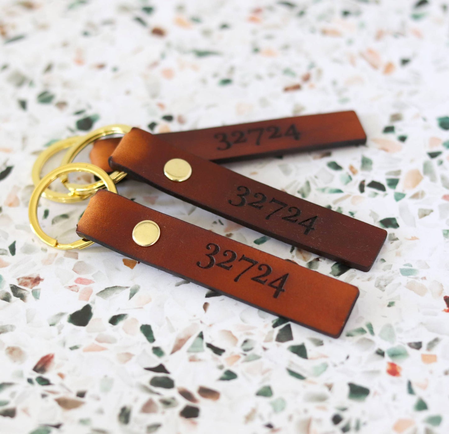  Leather Anna Maria Zip Code 32416  Keychain