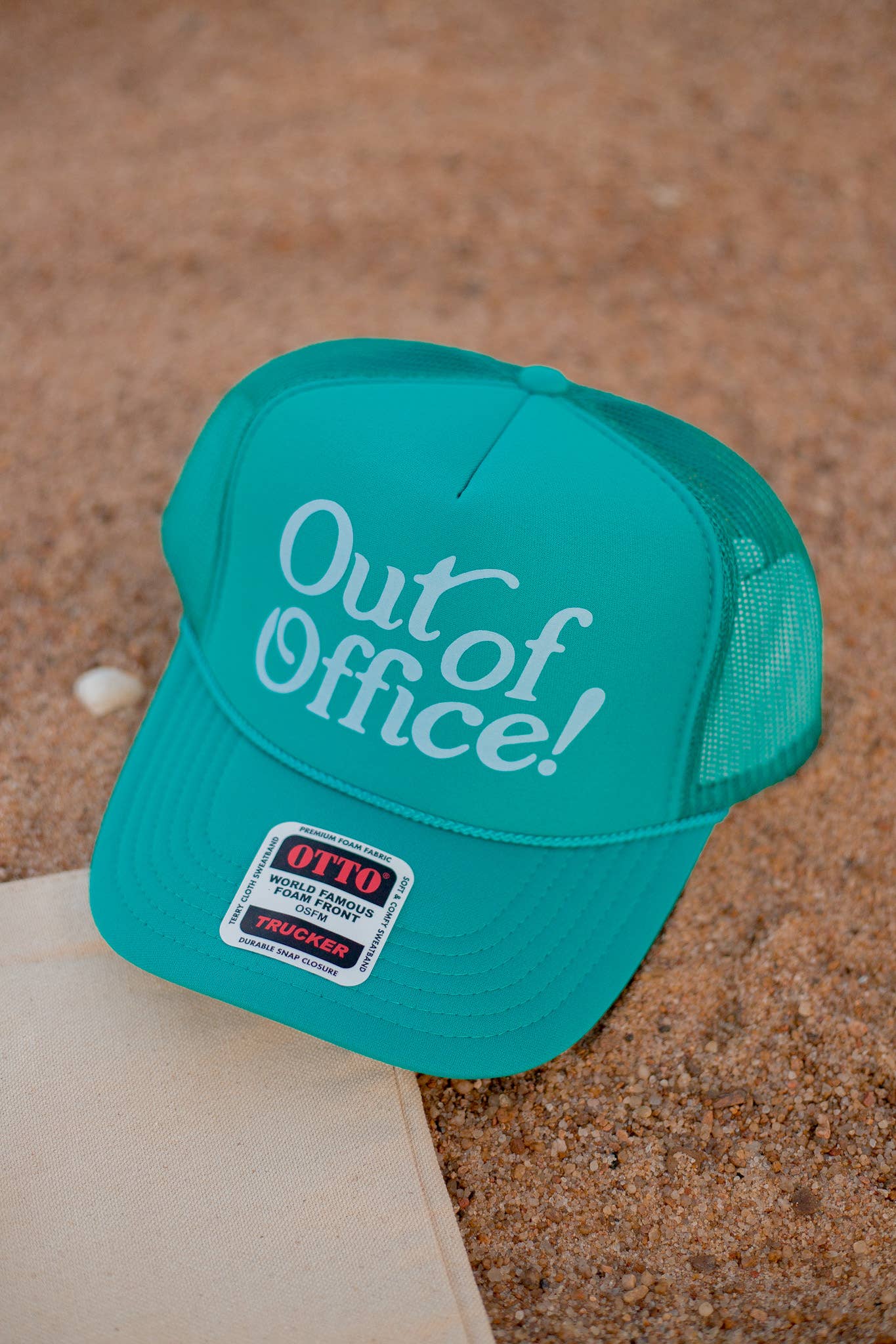 Out Of Office Trucker Hat- Teal