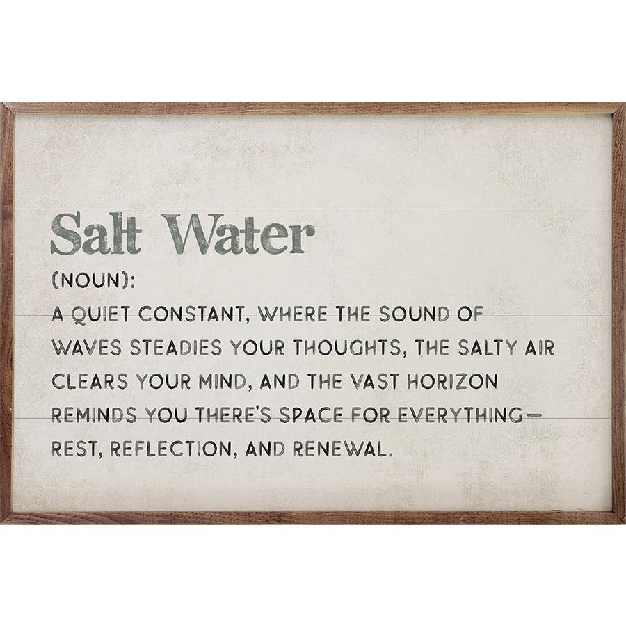 Salt Water Definition: 8x5