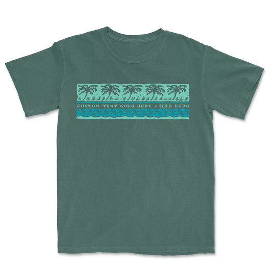 Anna Maria Island Coastal Stroll Tee: Emerald / M