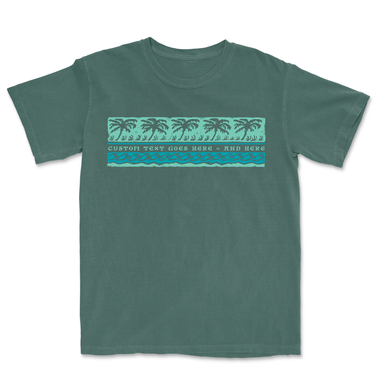 Anna Maria Island Coastal Stroll Tee: Emerald / S