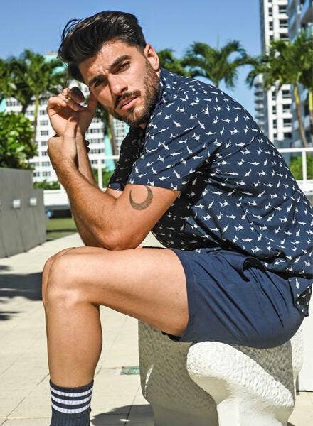 Sharks - Rayon Stretch Shirt: S