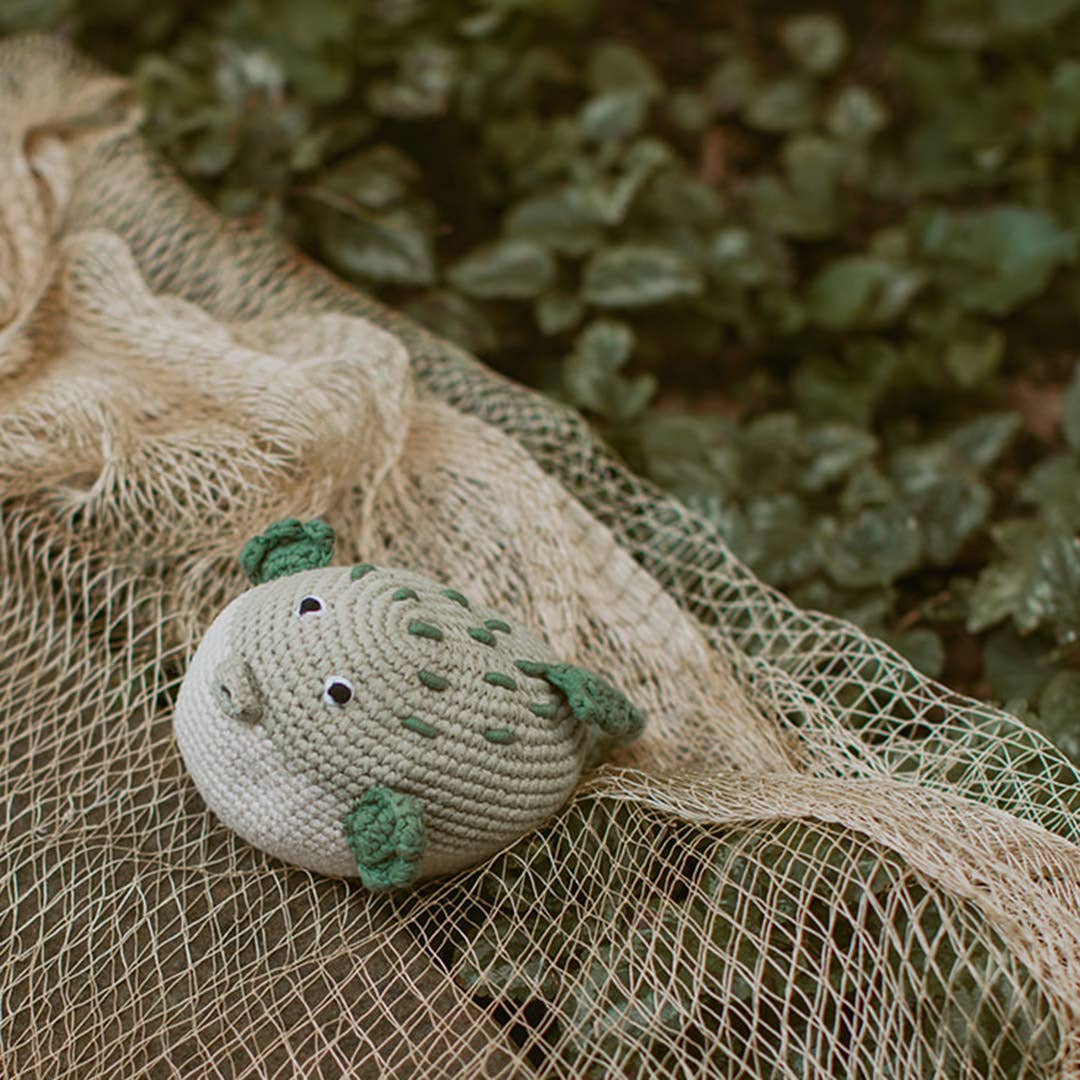 Handmade Pufferfish Rattle – The Perfect Beach Baby Toy