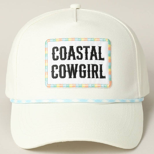 Coastal Cowgirl Embroidery Patch Trucker Hat