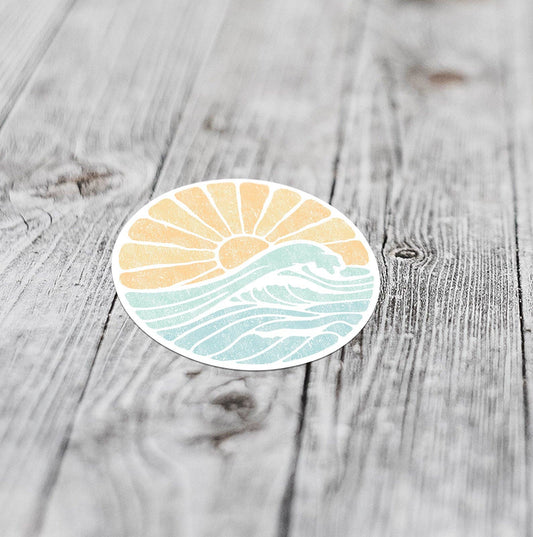 Sun + Wave | Small Sticker