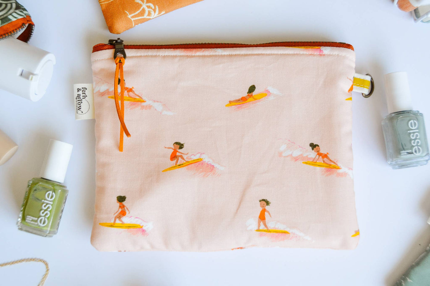 Palms Surf Zipper Pouch - Surfer Girl Pink: Medium