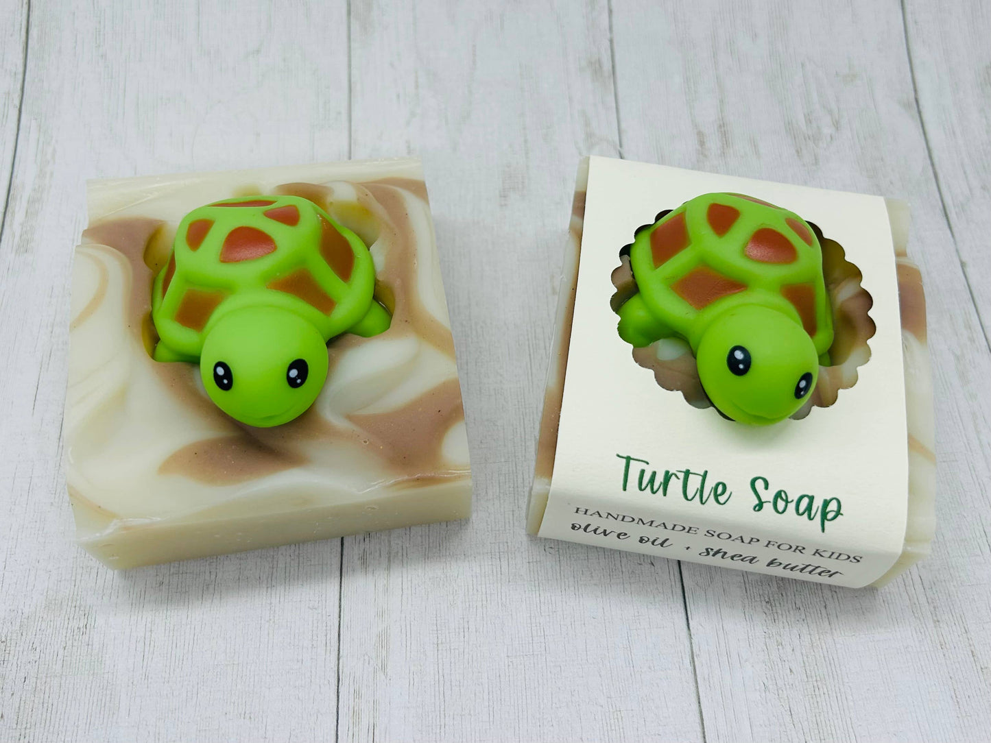 Turtle Handmade Soap Bar for Kids VEGAN COLD PROCESS: Scented