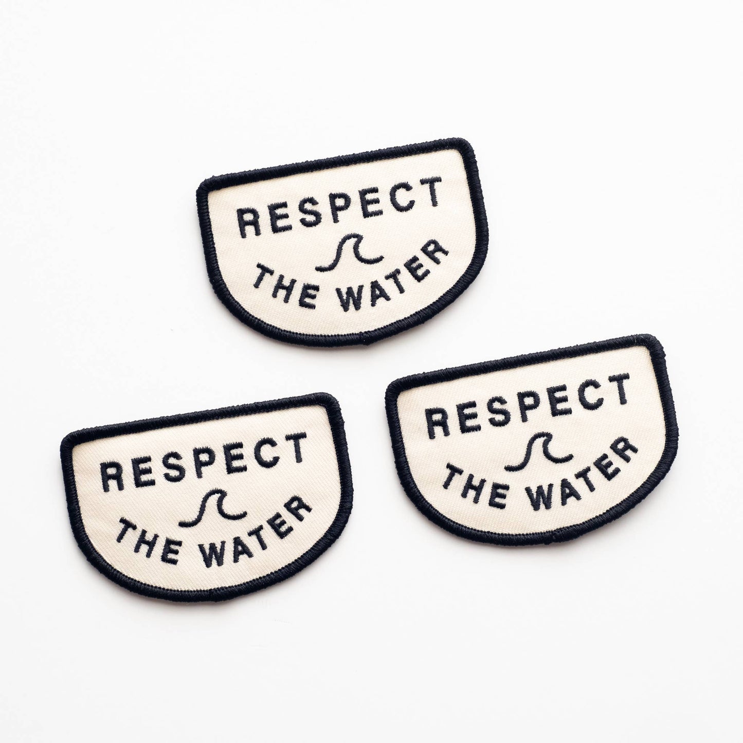 Respect the Water Embroidered Iron on Patch: Yes