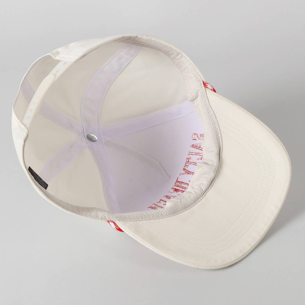 SALTY BEACH Lettering Embroidered Trucker Hat: LT BLUE / ONE SIZE