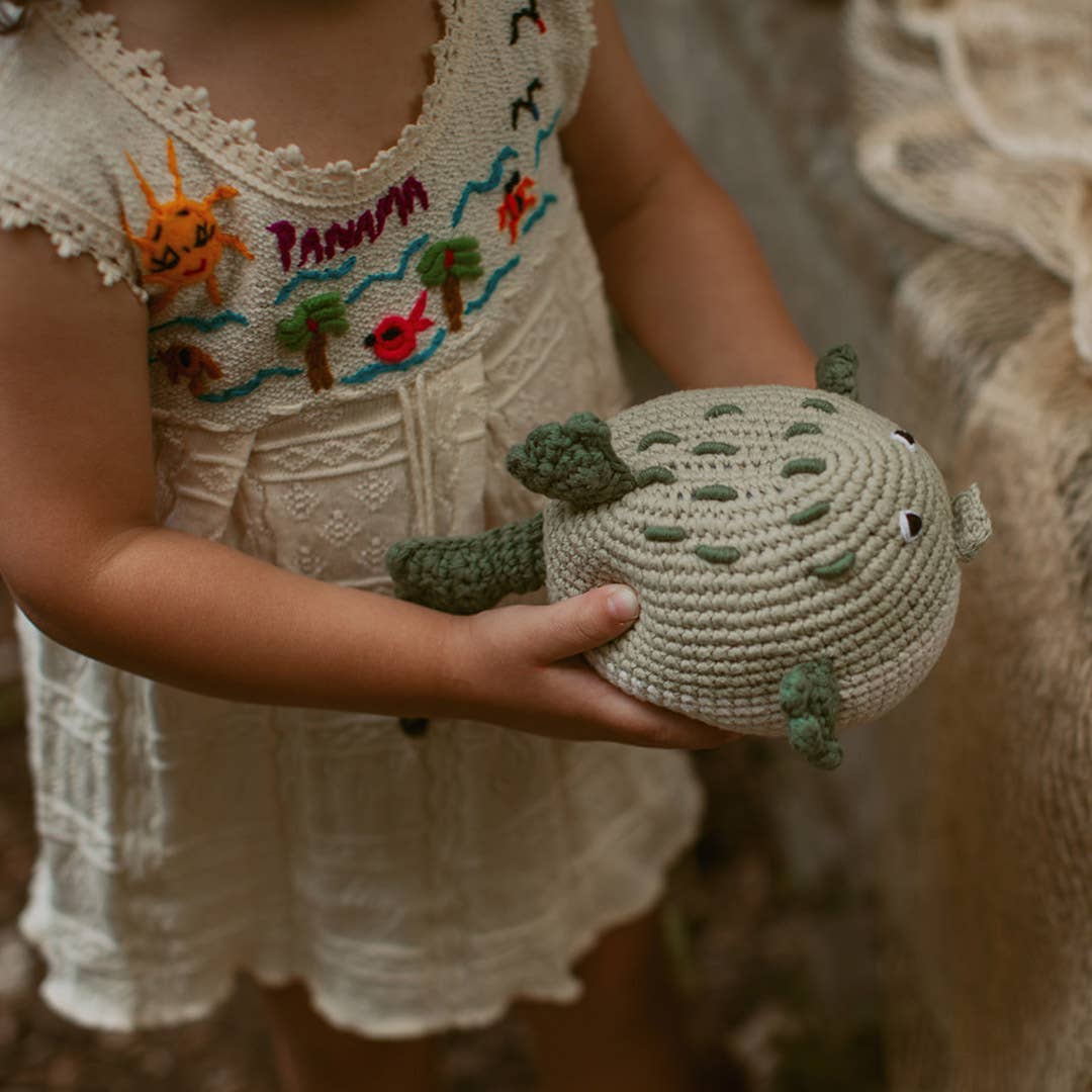 Handmade Pufferfish Rattle – The Perfect Beach Baby Toy