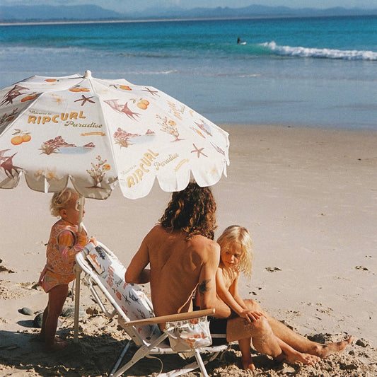 Compact Beach Umbrella Welcome to Paradise Chalk
