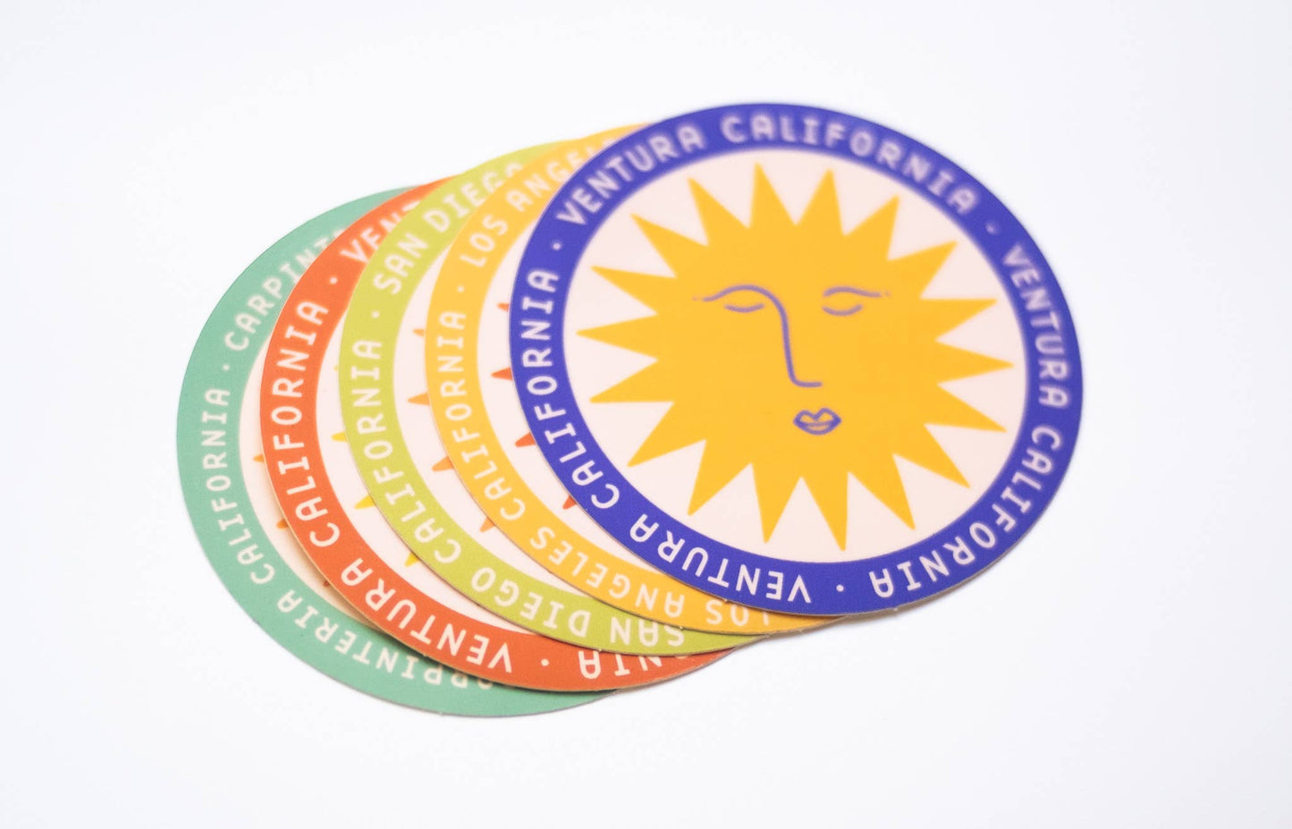 Custom City and State Vinyl Stickers: Teal