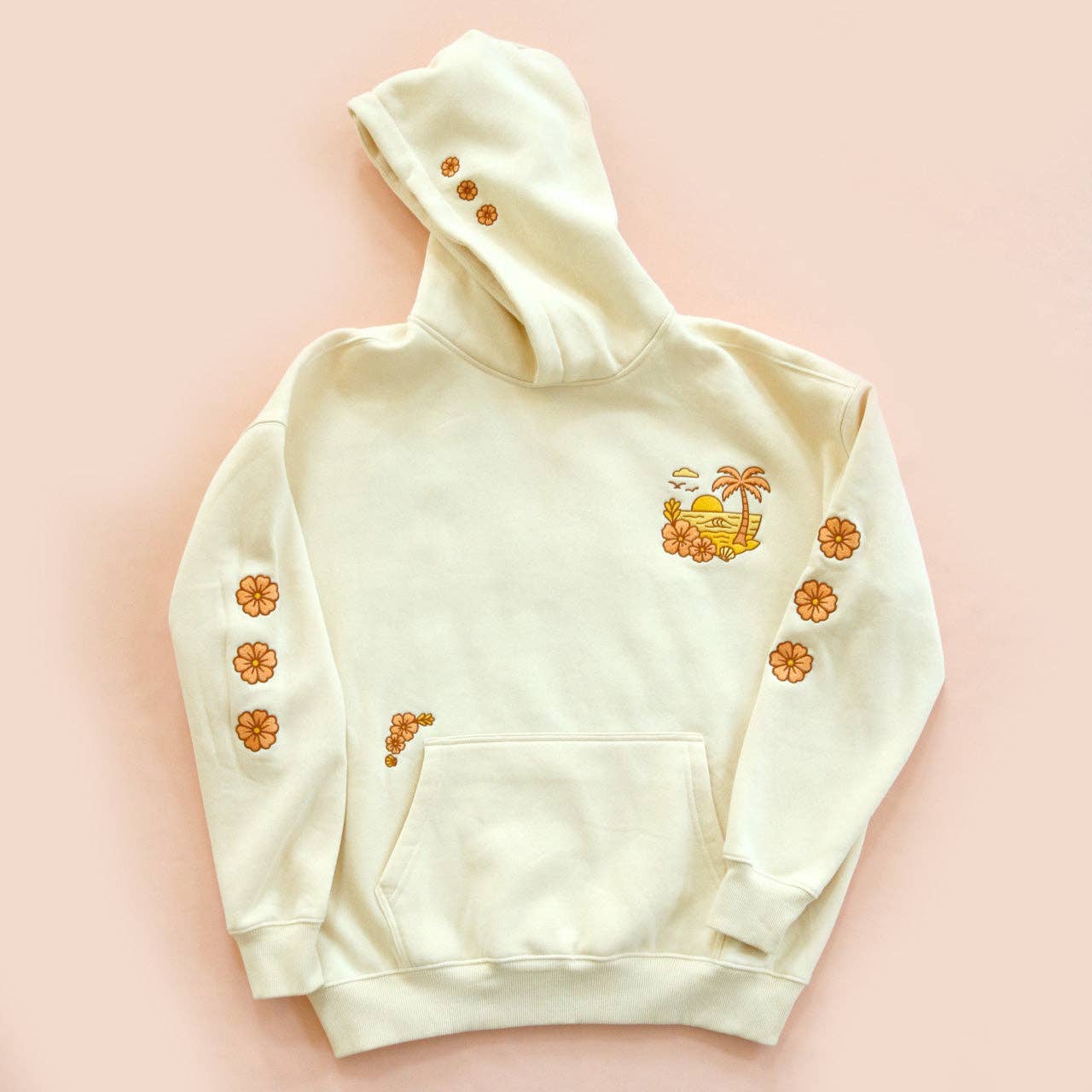 Sunset Embroidered Hoodie: Small