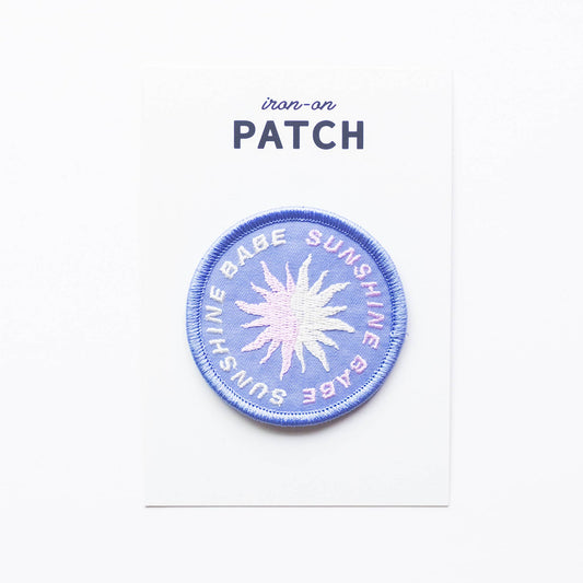 Sunshine Babe Embroidered Iron on Patch: Yes