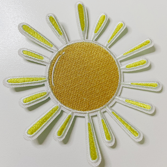 3.5" SUNSHINE   -  Embroidered Hat Patch (version 2): QTY 1